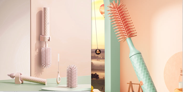 Gentle 360° Rotating Baby Bottle Cleaner with Rechargeable Power