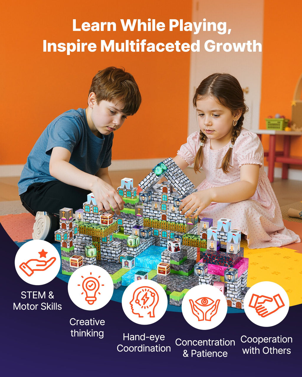 Build Spooky Fun with Magnetic Zombie Blocks Set